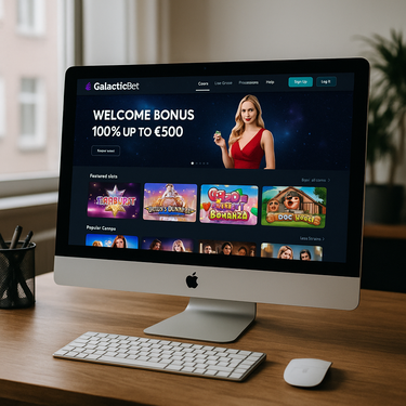 GalacticBet - Desktop Design Interface - Schweizer Casino Platform